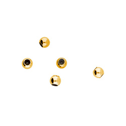STOZ-02 Ball spacer stopper with silicon 8mm silver 925 GOLD PLATED