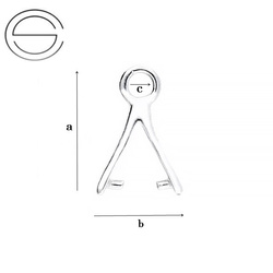 KW-203 Krawatka do podwieszania Srebro 925 