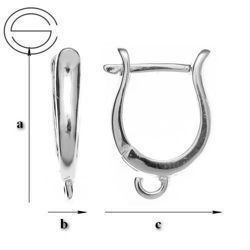 BK-11 Bigle zatrzaskowe do podwieszania Sr. 925 /gram