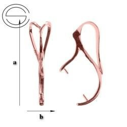 KWRG-30 Krawatka do Swarovski Srebro 925 POZŁACANE