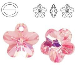 6744 MM 14 Swarovski Flower LIGHT ROSE AB