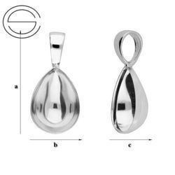 KW-122/10 Krawatka do 4320 Pear-shaped Srebro 925 /gram