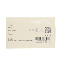 1100 PP 0 Swarovski XERO Chaton CRYSTAL F - 288szt