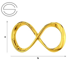 CHAZ-135 INFINITY Charms Srebro 925 POZŁACANE