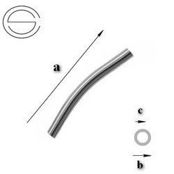 RSP-1,5/15 Rurka skręcana - Srebro 925 RODOWANE