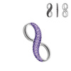 67402 MM 20 Pavé Infinity Pendant VIOLET TANZANITE