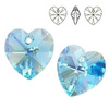 6228 MM 10 Swarovski XILION Heart AQUAMARINE AB