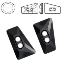3052 MM 26 Swarovski Trapeze Button JET