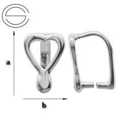 KW-35 Krawatka do Swarovskiego serduszko Srebro 925 /gram