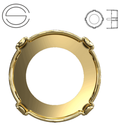 1695/S MM 14 Swarovski Sea Urchin - Brass