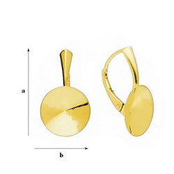 BBAZ-43/14 Leverbacks English Silver 925 GOLD PLATED