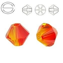 5328 MM 6 Swarovski XILION Bicone FIREOPAL