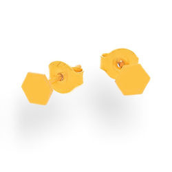 SZT-470B Srebrne kolczyki MIÓD PLASTER 4mm - 925