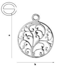 CHAP-150 Element do podwies. Srebro 925 RODOWANE