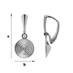 BBA-12 Leverbacks for 1122 Rivoli 12mm - Earring Hooks - Sterling Silver 925
