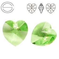 6228 MM 14 Swarovski Heart PERIDOT
