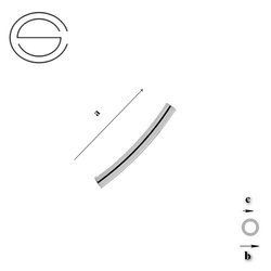 SŁRUR 1020 Rurka Łuk 10 mm Srebro 925