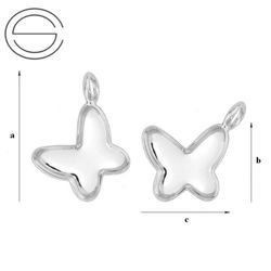 KK-11/8 Krawatka motylki do wklejania 2854 8mm Srebro 925 /gram