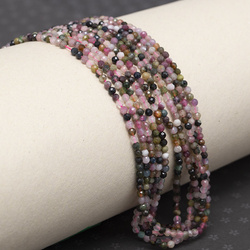 KN-RF-3,0 TUR Natural stone - round faceted - TOURMALINE 10 pcs.