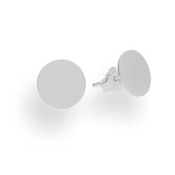 SZT-263 Silver stud earrings CIRCLES 8mm - SILVER 925