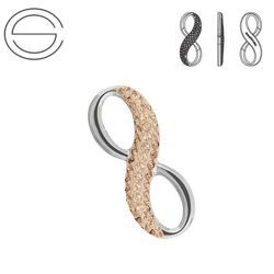 67402 MM 20 Pavé Infinity Pendant LIGHT PEACH SILK