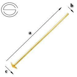 SKTZ-20 Szpilka z talerzykiem Srebro 925 POZŁACANE