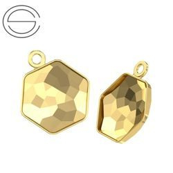 4683/J MM 10 Swarovski Fantasy Hexagon - setting - Gold