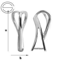 KWP-17 Krawatka do Swarovski Srebro 925 RODOWANE