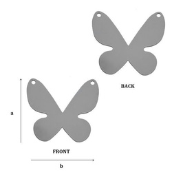 CL-461A/N BUTTERFLY Pendant 14,5 mm Sterling Silver 925