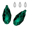 6010 MM 17 Swarovski Briolette EMERALD