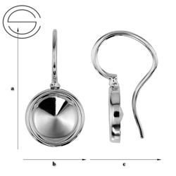 BOP-239/6  Earwires Silver Rhodium Plated for Rivoli 1122 mm 6 (SS 29)