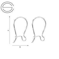 BD-5 Bigle zamknięte diamentowane do podwieszania Srebro 925 /gram