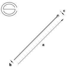 SKP 0,8 Szpilki z drutu 0,8mm z kuleczką Srebro 925 /gram