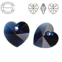 6228 MM 14 Swarovski Heart DARK INDIGO