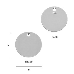CL-253 CIRCLE Pendant 18,0 mm Sterling Silver 925