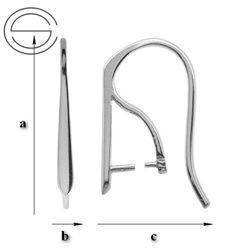 BO-34 Earwires Silver 925 for Crystals from Swarovski