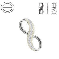 67402 MM 20 Pavé Infinity Pendant WHITE OPAL MOONLIGHT