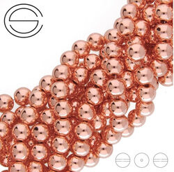 KN-RS-3,0 HEM RGPL Natural stone - round smooth - PLATED HEMATITE