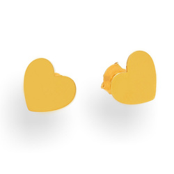 SZTZ-489 Silver teddy bear earrings GOLD PLATED