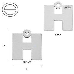 CL-213 H "H" Pendant 11,2 mm Sterling SIlver 925