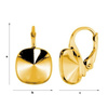 BAZ-85/10 Leverbacks for 4470 Square 10mm - Earring Hooks - Sterling Silver 925 Gold Plated