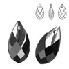 6565 MM 22 Swarovski Met Cap Pear JET LTCH Z
