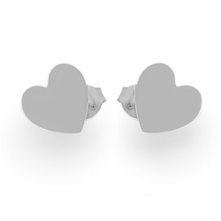 SZT-238B Silver heart 7mm earrings 925 silver