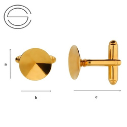 MTZ-43/12 Cufflinks setting Silver 925 GOLD PLATED