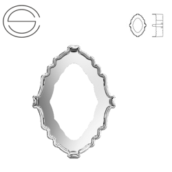 4926/S MM 19 Swarovski Oval Tribe - Rhodium
