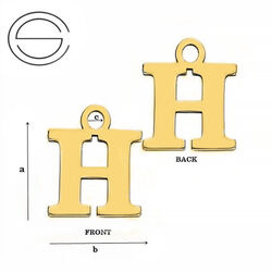 CL-213M "M" Pendant 10,3 x 12,9 mm Sterling Silver 925