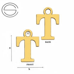 CL-213M "M" Pendant 10,3 x 12,9 mm Sterling Silver 925