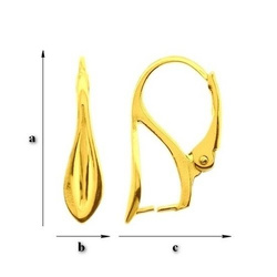 BAZ-35 Leverbacks for Crystals from Swarovski - Earring Hooks - Sterling Silver 925 Gold Plated
