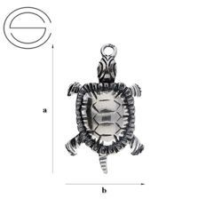 CHA-123 ŻÓŁW Element do podwieszania Srebro 925