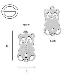 CL-441 Baza do bransolet PANDA 17,2 mm Srebro 925